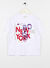 Aeropostale Ekru Kız Çocuk Bisiklet Yaka Düşük Omuz Oversize Baskılı T-Shirt 23SAG-04 