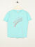 Aeropostale Turkuaz Kız Çocuk Bisiklet Yaka Kısa Kollu Baskılı T-Shirt 23SAG-41  