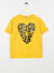 Limon Sarı Kız Çocuk Bisiklet Yaka Yarım Kollu Baskılı T-Shirt COOL GIRL-23  
