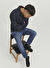 Jack & Jones 12229858_JJIFRANK JJLEEN AA 170 Mavi Erkek Yüksek Bel Cropped Fit  Denim Pantolon