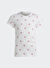 adidas Beyaz Kız Çocuk Bisiklet Yaka Kısa Kollu Desenli T-Shirt IB8918 G ESS BL T  