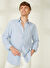 Guess Dar Mavi Düz Erkek Gömlek M3GH29WFA00_LS NAUTICAL STRIPE L -