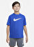 Nike Çocuk Mavi Bisiklet Yaka T-Shirt DX5386-480 B NK DF MULTI+ SS TOP HB  