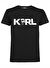 KARL LAGERFELD Bisiklet Yaka Baskılı Siyah Kadın T-Shirt 230W1706
