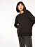 Discovery Expedition Siyah Kadın Bisiklet Yaka Relaxed Fit Nakışlı Sweatshirt D3WL-SWT15