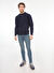 The Crow Gökmavi Erkek Dar Paça Slim Fit  Denim Pantolon TC5002