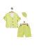 Yami Mia Fıstık Yeşili Kız Bebek Kısa Kollu Düz Set 4lü YM00023