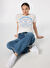 Mavi Ekru Kadın T-Shirt M1610828-81964 ZODIAC BASKILI TİŞÖR 