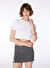 Fabrika Bisiklet Yaka Fitilli Beyaz Kadın T-Shirt F4SL-TST0337