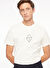 E 4.0 Design Studio x Fabrika Kırık Beyaz Erkek Bisiklet Yaka T-Shirt F3WM-TST-F24  