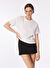 Fabrika Beyaz Kadın Bisiklet Yaka Basic T-Shirt F4SL-TST0359