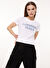 Moschino Jeans Bisiklet Yaka Baskılı Beyaz Kadın T-Shirt A0701