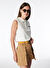 Discovery Expedition Beyaz Kadın Polo Yaka Basic Polo T-Shirt D4SL-TST3036  