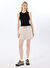 Discovery Expedition D4SL-SHT3023 Bej  Standart Fit Baskılı Kadın Sweat Şort