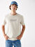 Mavi Düz Yaka Baskılı Bej Erkek T-Shirt M0610943-70144_MAVİ BASKILI TİŞÖRT