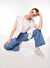 RIBCAGE BELLS SONOMA WALKS Koyu Mavi Kadın Denim Pantolon 