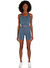 Calvin Klein 00GWS4K1955BX-WO - Tank (Cropped) Kadın Mavi Bisiklet Yaka Normal Kalıp Atlet
