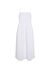 Tommy Hilfiger Kare Yaka Düz Beyaz Uzun Kadın Elbise LINEN MIDI SLIP DRESS