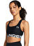 Under Armour Siyah Kadın Slim Fit Sporcu Sütyeni 1383544-001 UA HG Authentics Mid Br  