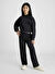 Calvin Klein Siyah Kız Çocuk Eşofman Takımı SHINE LOGO TAPE HWK HOODIE SET