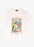 Brooks Brothers Beyaz Kadın Normal T-Shirt Önü Baskılı Kısa Kollu Tshirt 
