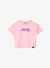 Jeep Pembe Kız Çocuk Bisiklet Yaka Crop Top Baskılı T-Shirt C4SG-TST7029
