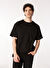 The Crow Bisiklet Yaka Baskılı Siyah Erkek T-Shirt TC9025_POSİVİTE