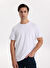 Fabrika Beyaz Erkek Bisiklet Yaka Relaxed T-Shirt F4SM-TST 2847