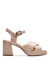 Clarks Bej Kadın Deri Topuklu Sandalet 26176330