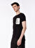 Ko Samui Bisiklet Yaka Baskılı Siyah - Beyaz Erkek T-Shirt KMTT S211 REPOCKET_REPOCKET REGULAR