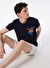 Ko Samui Bisiklet Yaka Baskılı Lacivert Erkek T-Shirt KMTR S223 OUTSIDERS_CRAFT&CO REGULA