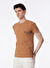 Ko Samui Bisiklet Yaka Baskılı Kahve Erkek T-Shirt KMTT S231 REJP_REFLECTOR REGULAR FI