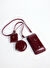 Fabrika Bordo Kadın 10x18x2,5 cm Telefon Çantası SHINY-VEVEY