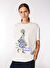 Fabrika Kırık Beyaz Kadın Basic Baskılı T-Shirt F4WL-TST0350 