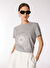 Fabrika Comfort Gri Melanj Kadın Bisiklet Yaka Basic Baskılı T-Shirt FC4WL-TST0124 