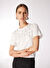 Fabrika Comfort Kırık Beyaz Kadın Basic Taşlı T-Shirt FC4WL-TST0515