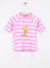 Slipstop Çizgili Pembe - Beyaz Kız Çocuk T-Shirt ST2412050023