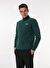 Discovery Expedition Koyu Yeşil Erkek Dik Yaka Basic Polar Sweatshırt D4WM-SWT3994