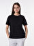 Limon 2'li Siyah - Beyaz Kadın Regular Straight T-Shirt L4WL-TST9002 