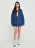 Standart Koyu Mavi Kadın Denim Ceket PL402329
