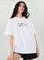People By Fabrika Bisiklet Yaka Beyaz Kadın T-Shirt SPBF4SL-TST5590