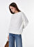 Limon Ekru Kadın Bisiklet Basic Düz Sweatshirt ML4WL-SWT9011 