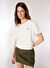 Jeep Beyaz Kadın Bisiklet Yaka Relaxed Fit Baskılı Pamuk T-Shirt J4WL-TST4011