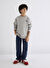 Mavi Gri Melanj Erkek Çocuk Baskılı Sweatshirt M6S10055-88468 