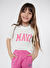 Mavi Baskılı Kırık Beyaz Kız Çocuk T-Shirt M7610109-70057