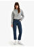 501 Straight Koyu Lacivert Kadın Denim Pantolon CROP LOCAL TR HIDDEN HAPPINESS