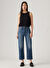 Boru Paça Rahat Kalıp Koyu Lacivert Kadın Denim Pantolon RIBCAGE STRAIGHT TK MY HONOR NO DX