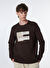 Mustang Kahve Erkek Bisiklet Relaxed Baskılı Sweatshirt M4WM-SWT-1518 