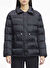 Calvin Klein Siyah Kadın Gömlek Yaka Standart Fit Puffer Mont MW PADDED SATIN DRAWSTRINGJACKET