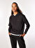 Calvin Klein Siyah Kadın Kapüşon Standart Baskılı Sweatshirt CK EMB GRAPHIC RELAXED HOODIE 